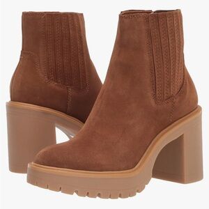 Dolce Vita waterproof caster Chelsea Brown Suede Ankle Boots